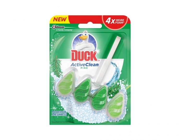 Duck Active Clean Pine 38.6g | Čistící, dezinf.prostř., dezodoranty - Přípravky na WC - Závěsy na WC a pissoárové kostky